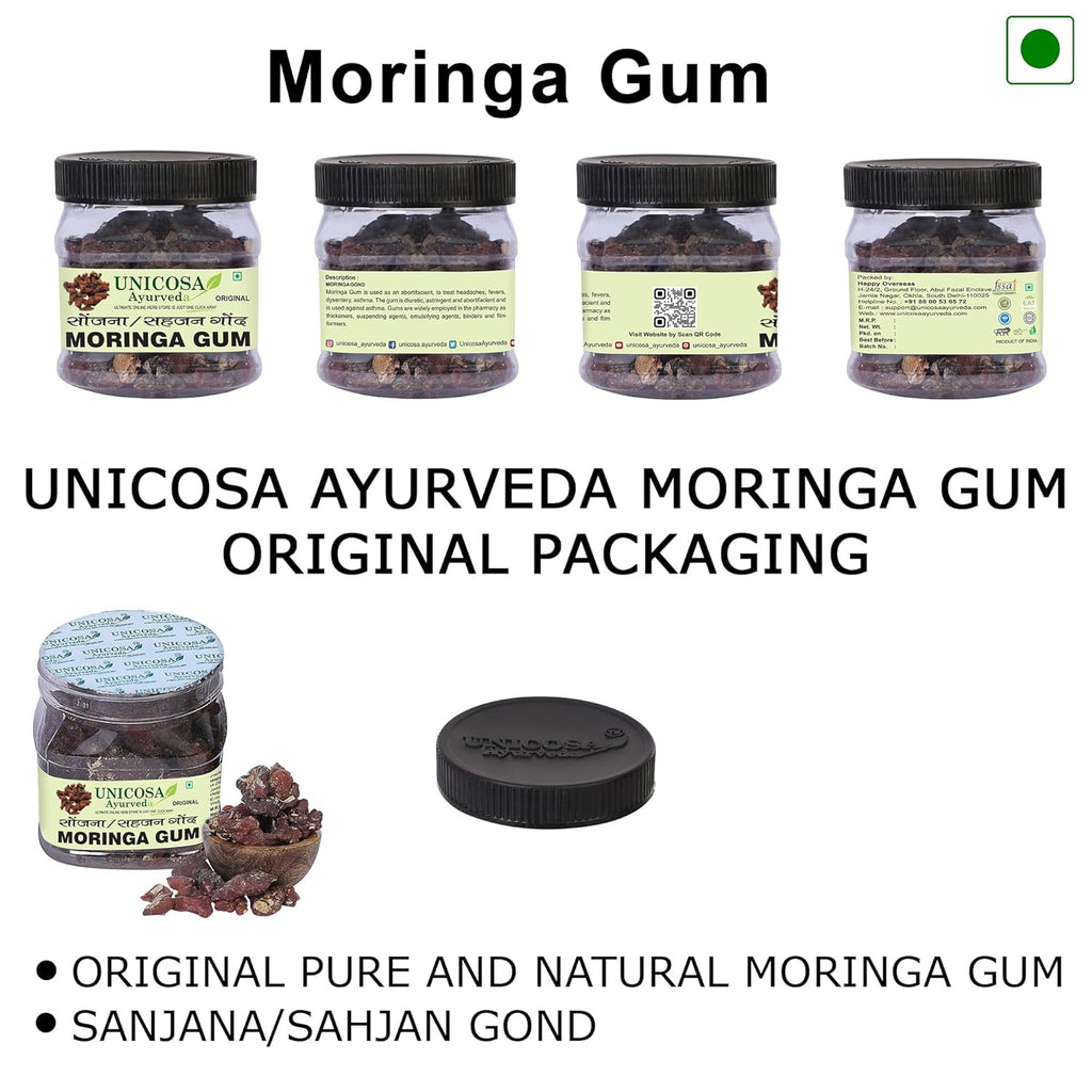 UNICOSA Ayurveda Natural Gond Moringa 100gm Natural Moringa Gum (100g), Moringa Gond | Gond Sonjana | Gondh Sahjan | Moringa Oleifera