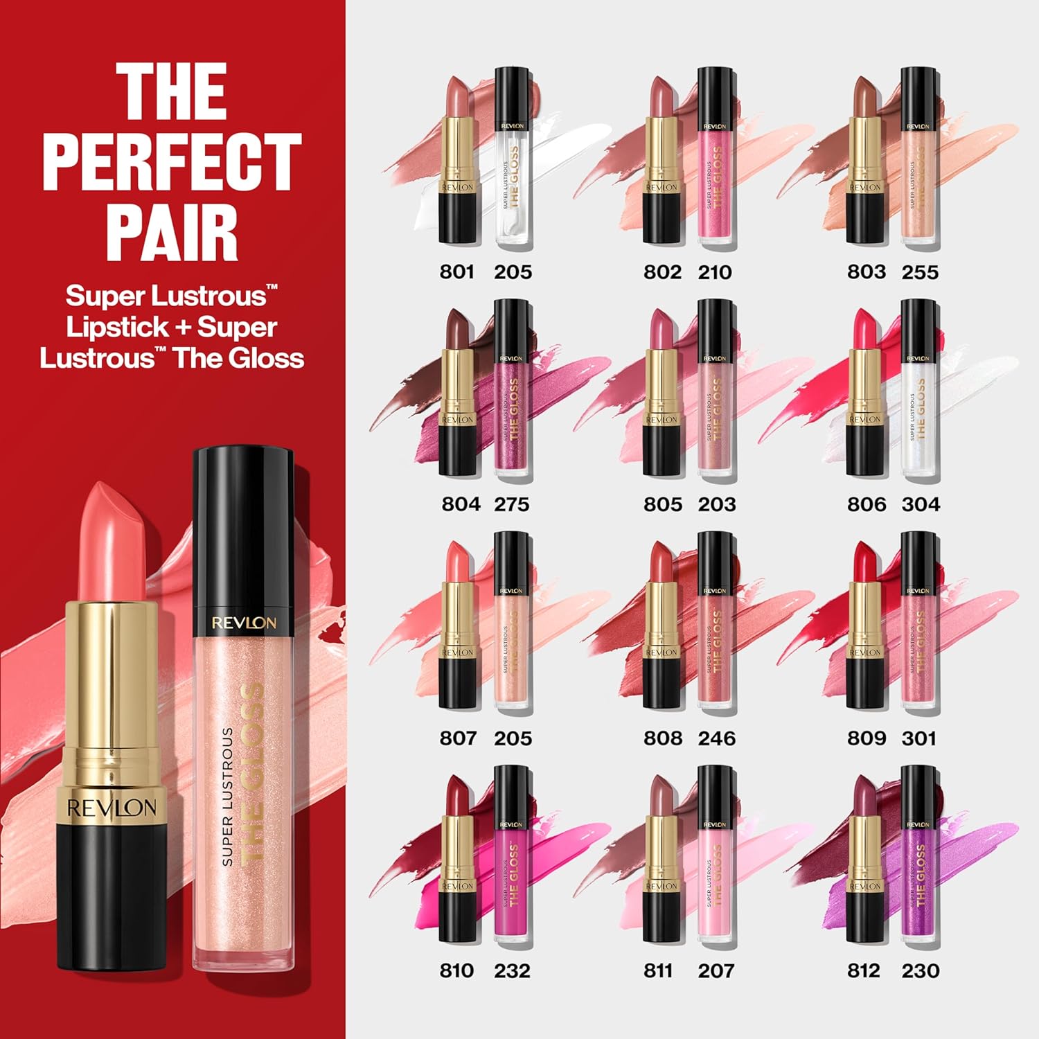 Revlon Super Lustrous Lipstick, Creamy Formula For Soft, Fuller-Looking Lips, Moisturized Feel, 802 Daylight Delight, 0.15 oz