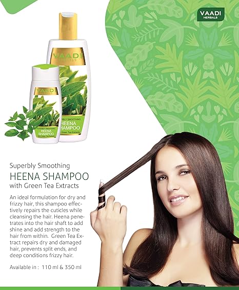 Vaadi Herbals Superbly Smoothing Heena Shampoo - 350 ml (Pack of 3)