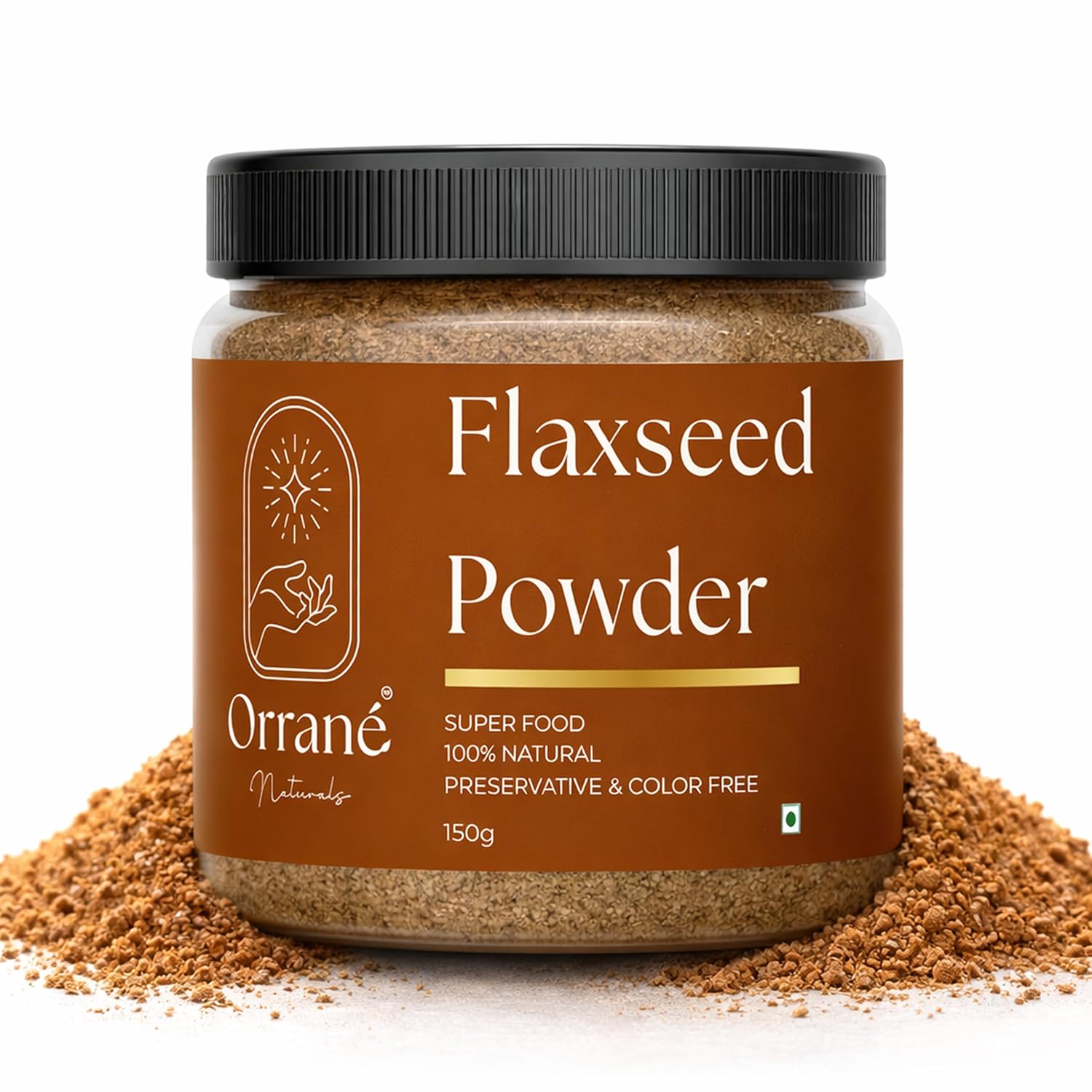Orrané Flaxseed Powder Finely Ground Alsi Beej Powder for Smoothies, Baking and Cooking | Rich Omega 3 High Fibre Superfood | Supports Heart Health, Digestion & Weight Management