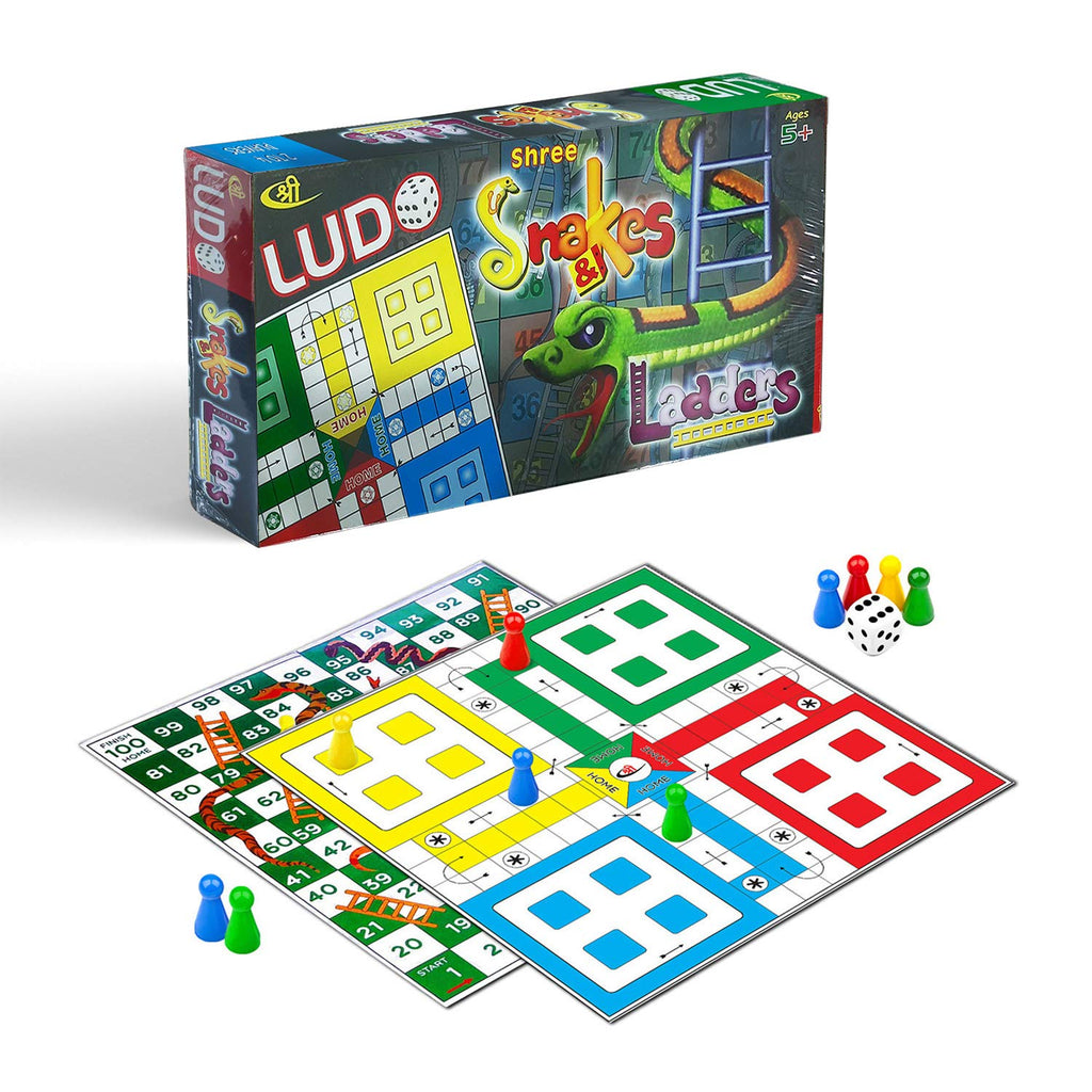 Kids Mandi Ludo and Snake and Ladder Board Game 10 Inch Play Board