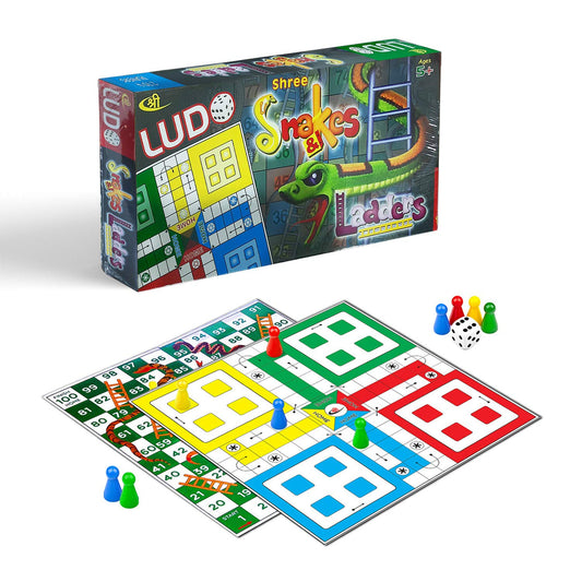 Kids Mandi Ludo and Snake and Ladder Board Game 10 Inch Play Board