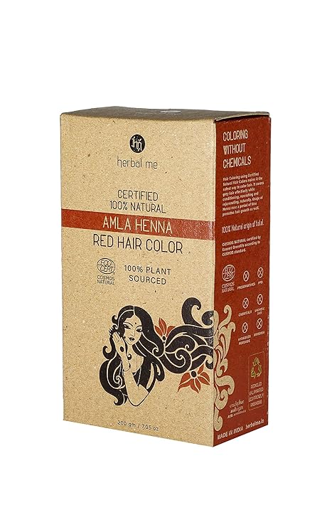 Herbal Me Amla Henna Red Natural Hair Color - 200 gms