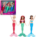 Mattel Disney Princess Ariel Mermaid Fashion Doll & 2 Mermaid Sister Dolls