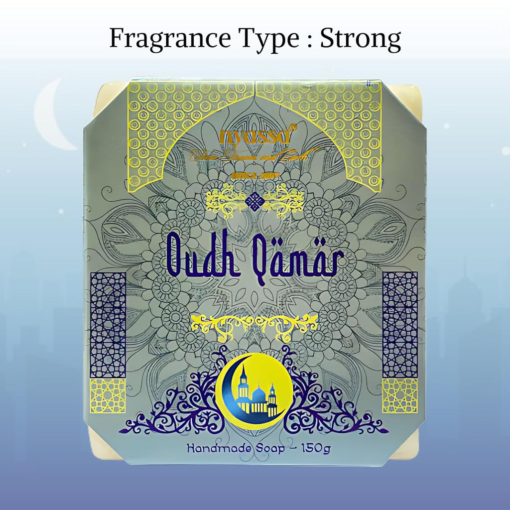 Nyassa Luxurious Oudh Qamar Handmade Natural Bathing Soap - 150 Gms