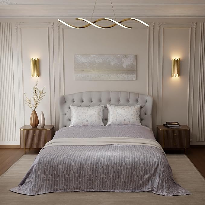 Stoa Paris Satin Bedsheet King Size Bed Premium Bedding Set with Pillow Cover Colour Grey