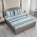 Layers Argos Bedsheet Set for All Seasons Lightweight Moisture Absorbent 225 CVC King Size Blue2