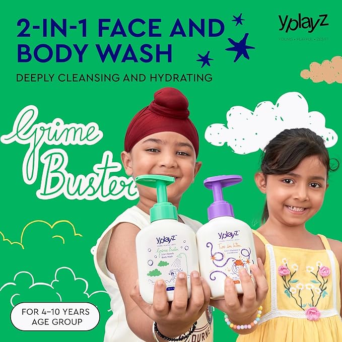 YplayZ Body Wash For Kids Sensitive Skin For All Skin Types Age 4+ | 300 ML