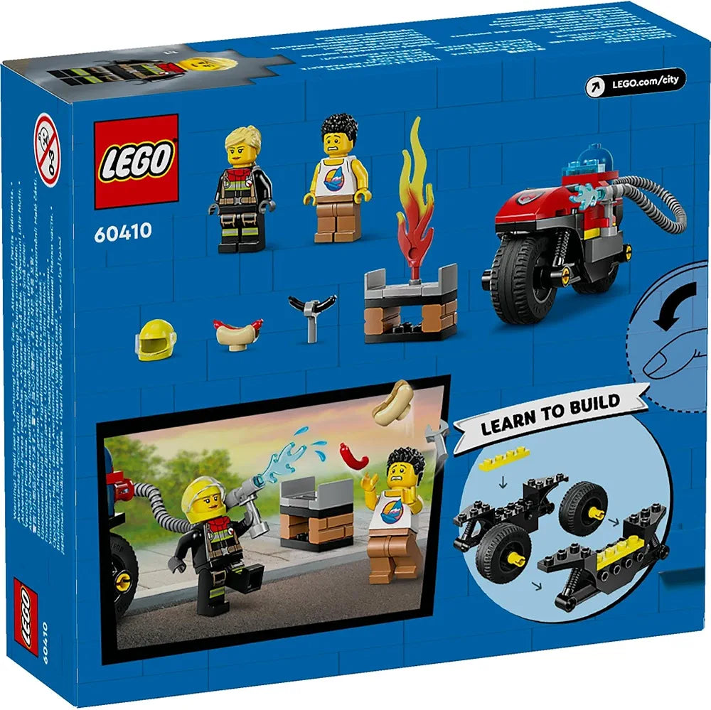 Lego City Fire Rescue Motorcycle Building Set 60410