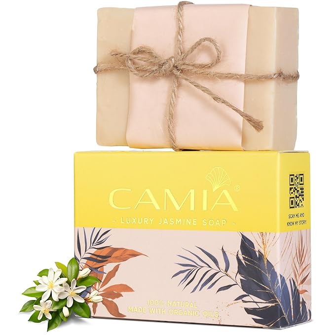 Camia Organic & Handmade Jasmine Soap For Bath - 125 gms