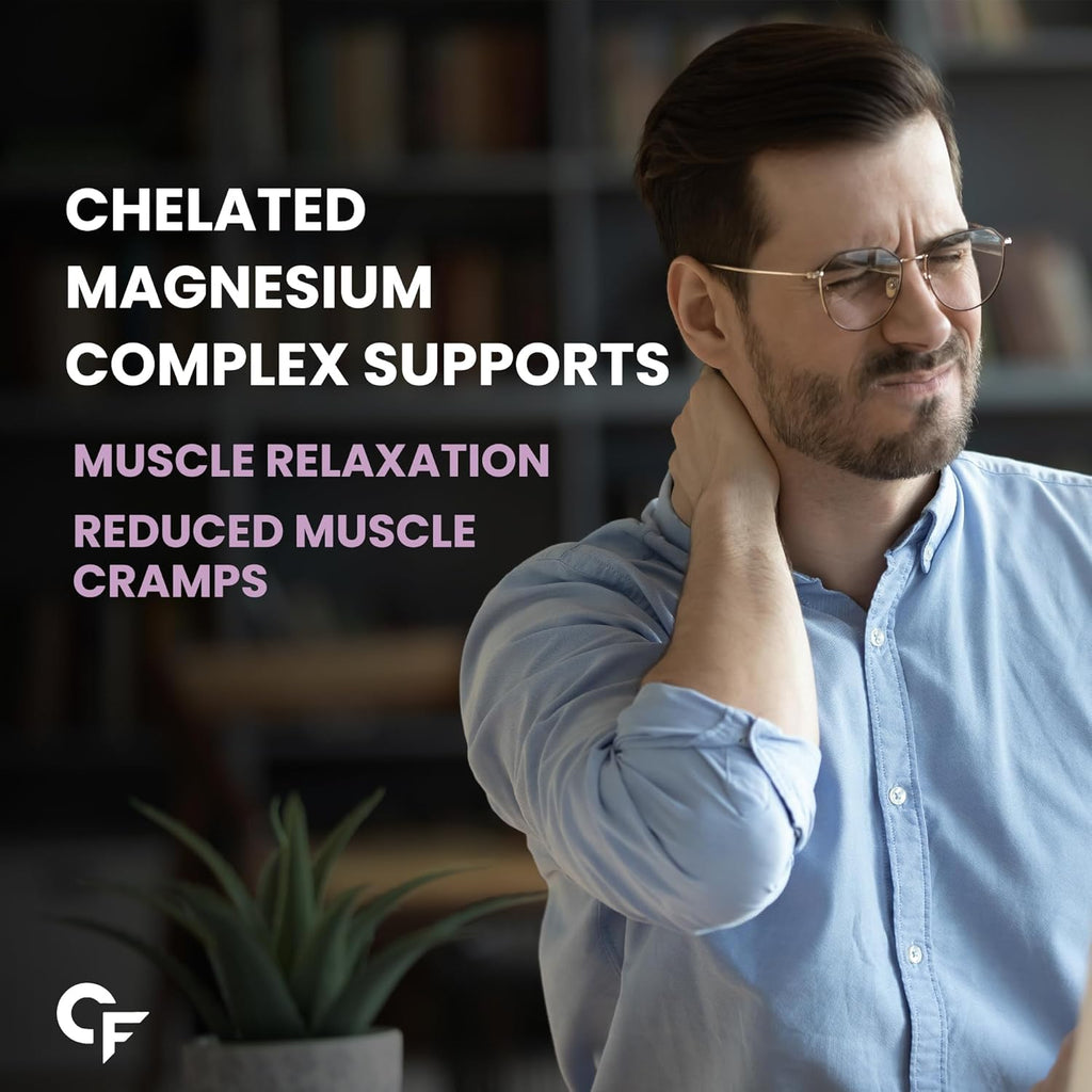 Carbamide Forte Chelated Magnesium Citrate Oxide Supplement | Triple Magnesium Supplement Supports Bones Muscles & Nerves 1382.91mg Per Serving - 60 Veg Tablets