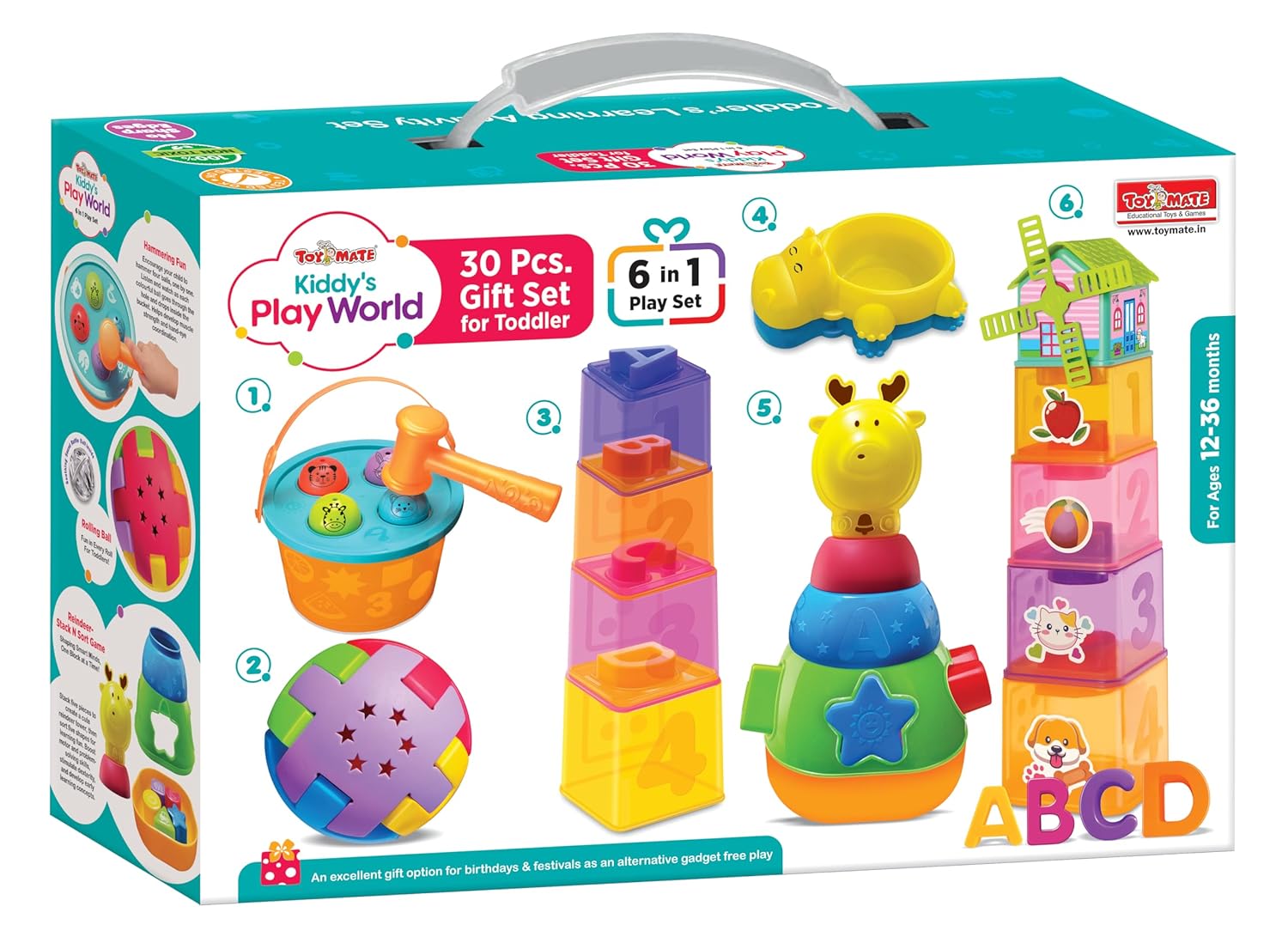 Toymate Kiddy's Play World A 6 in 1 Toddler's Activity Play Set