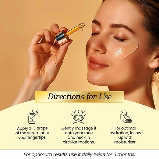 Lio Cosmeds Golden Glow Face Serum for Skin Brightening - 30 ml