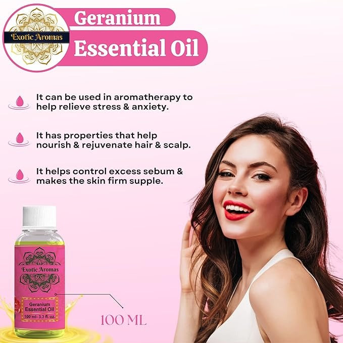 Exotic Aromas Geranium Essential Oil - 100 ml