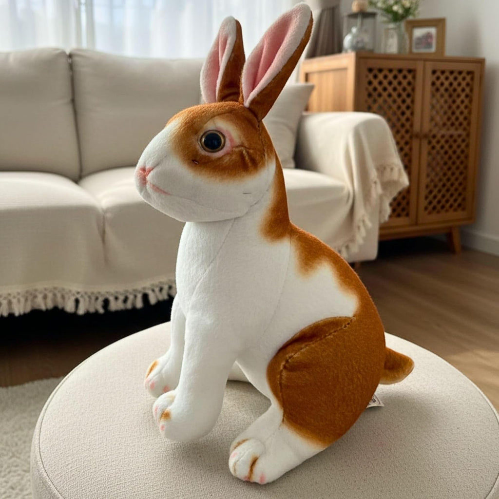 Tickles Cute Rabbit Soft Stuffed Plush Animals Toy for Kids 35 cm Color White & Brown