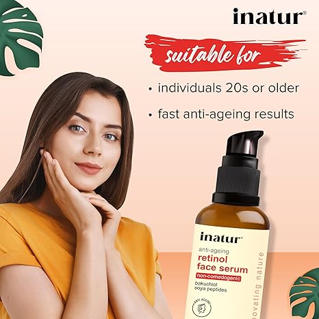 Inatur Retinol Serum for Face with Bakuchiol - 30 ml