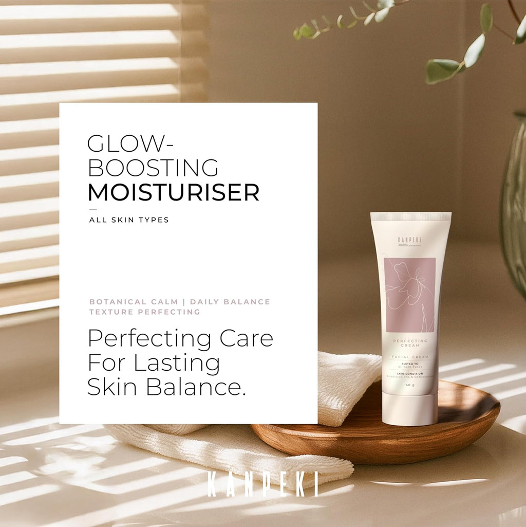 Kanpeki Perfecting Cream Face Moisturizer For Daily Use|Provide Hydration&Counteracts Signs Of Aging|Enriched With Sandalwood,Aloe Vera,Vitamin E&A|Suitable For Normal,Combination&Oliy Skin