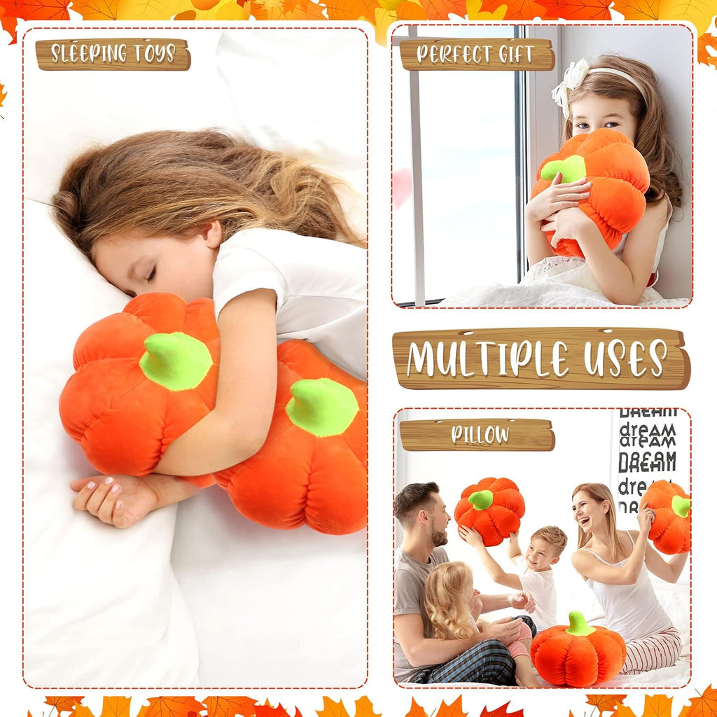 Tickles Halloween Pumpkin Soft Stuffed Plush Toy for Kids 12 cm Color Orange