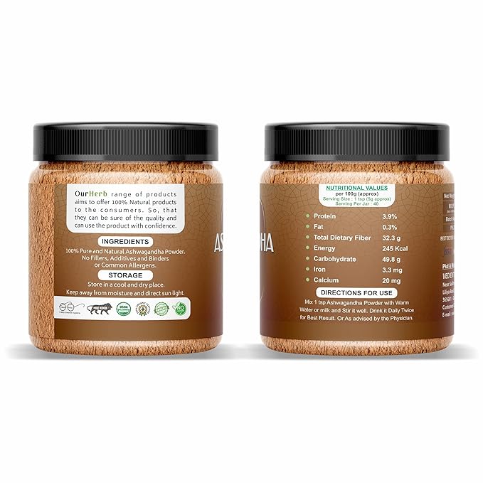 OurHerb Pure & Natural Ashwagandha Powder - 200 gms
