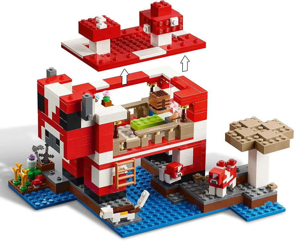 Lego Minecraft The Mooshroom House Island Gamer Kit Toy for Kids 21270 Building Blocks Toys for 8+ Gift for Boys and Girls