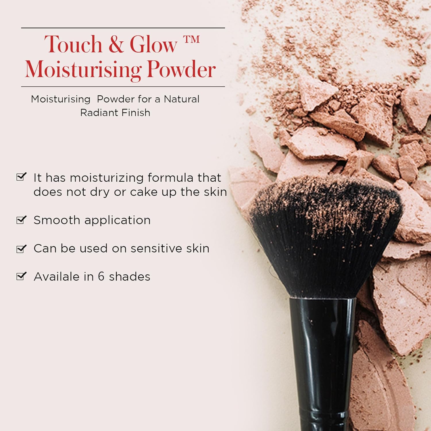 REVLON Touch And Glow Moisturising Compact For Women, All Skin Powder - Banana Matte (12g)