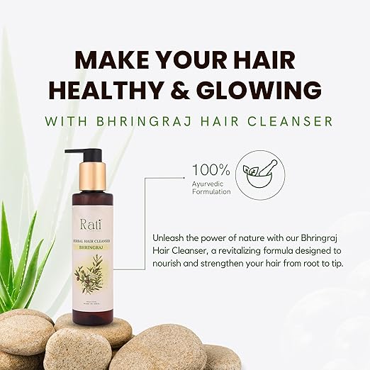 Rati Ayurveda Bhringraj Hair Cleanser Ayurvedic Shampoo - 200 ml