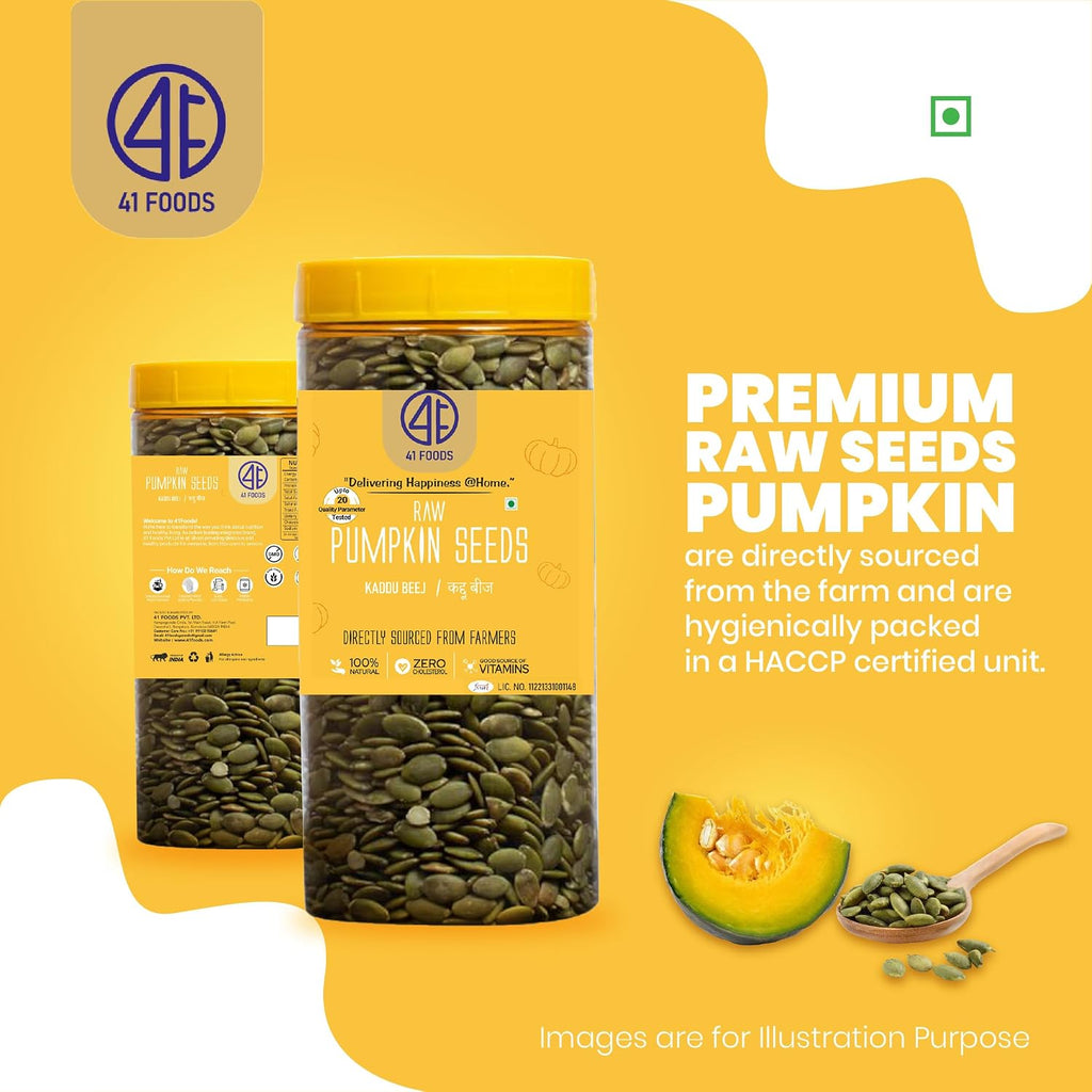 41 Foods Premium Dry Fruits Combo of Pumpkin Seeds and Sunflower Seeds | 200 g (100g x 2)