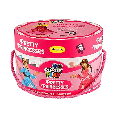 The Book Tree Pretty Princess Puzzle Box for Kids 50+ Jigsaw Puzzle Pieces & 1 Storybook