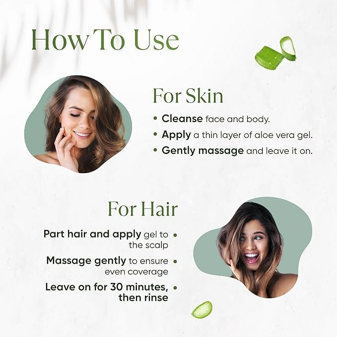 Korus Aloe Vera Gel With Tea Tree Multipurpose Gel For Skin and Hair - 200 ml