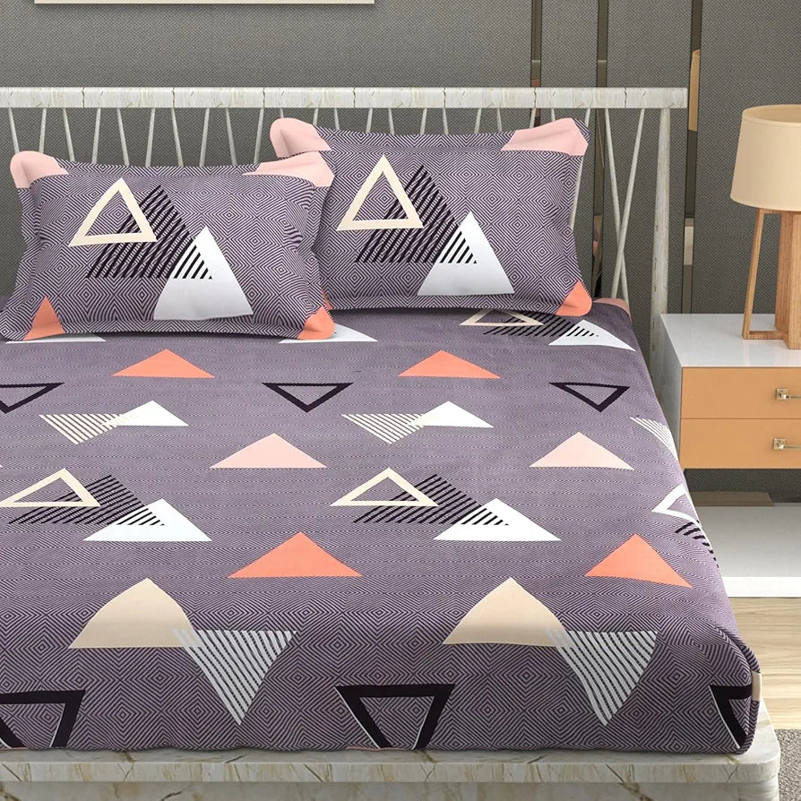 Homefab India 180 TC Microfiber Double BedSheet with 2 Pillow Covers Wine