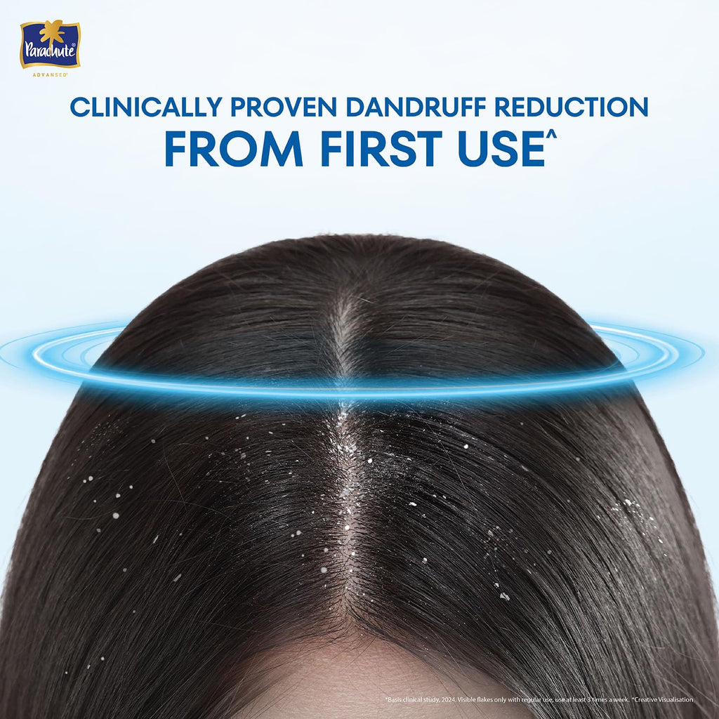 Parachute Advansed Anti-Dandruff Shampoo with Coconut Milk & PO Tech | Up to 100% Dandruff protection | for Strong Healthy Scalp | Paraben free | For Men & Women | 1.2L