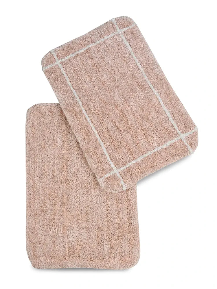 Sashaa World Microfiber Bathmat Colour Rose Pink (Pack of 2)