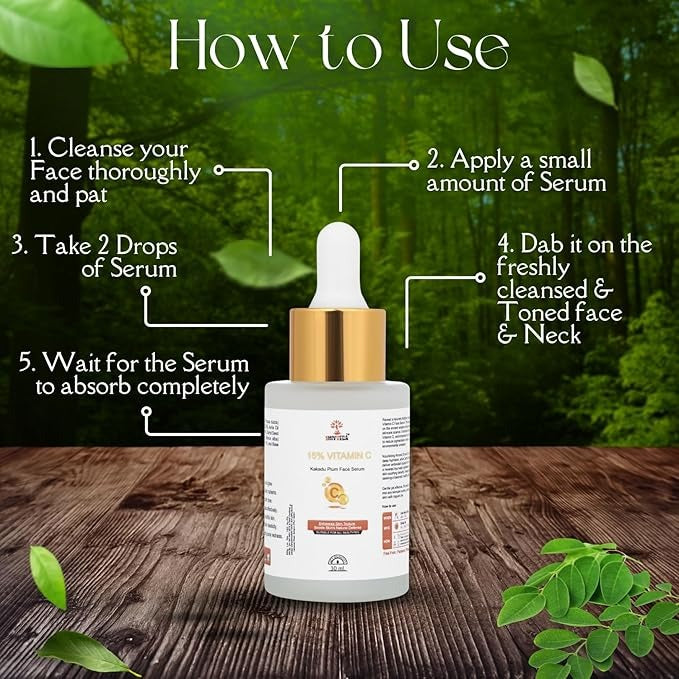 Shivveda Face Serum Vitamin C 15% with Kakadu Plum - 30 ml