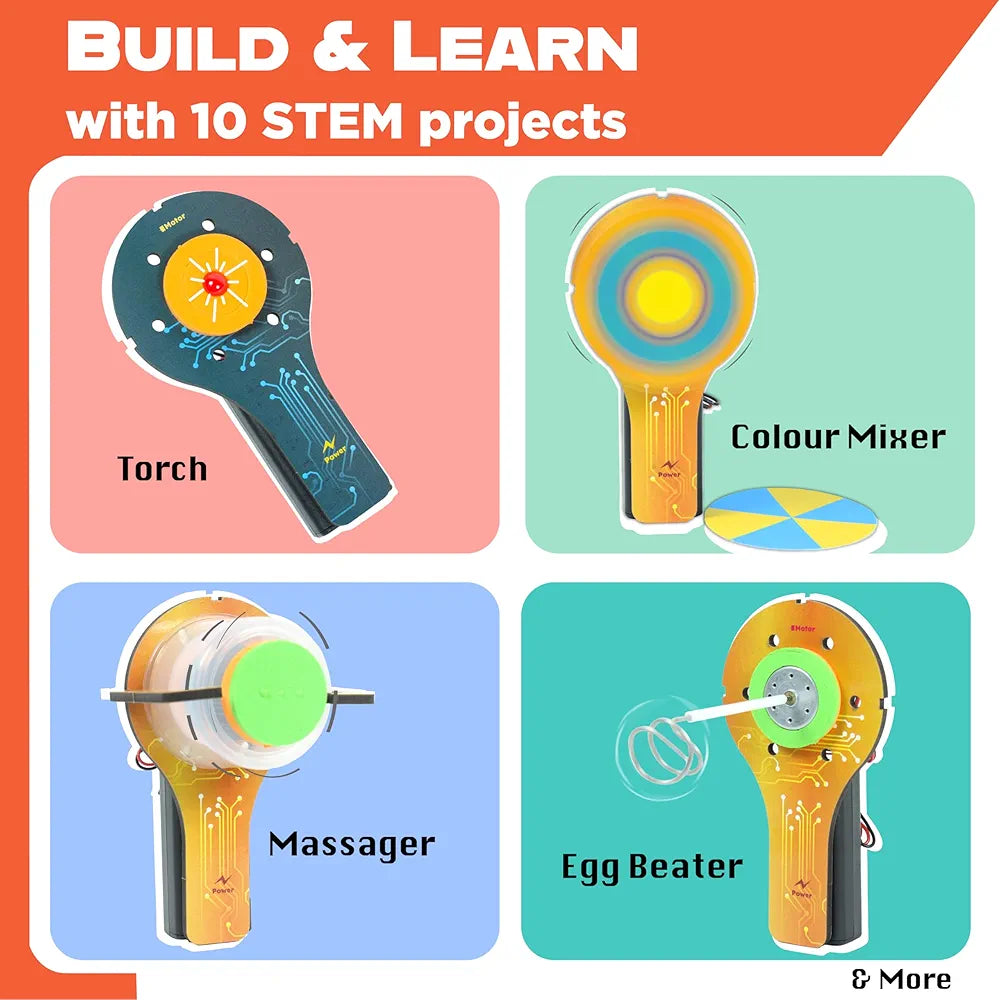 Butterfly EduFields 10in1 Ultimate Electricity Kit | Science Project Kit | Stem Toys for Kids Age 5-8 Years Boys Girls