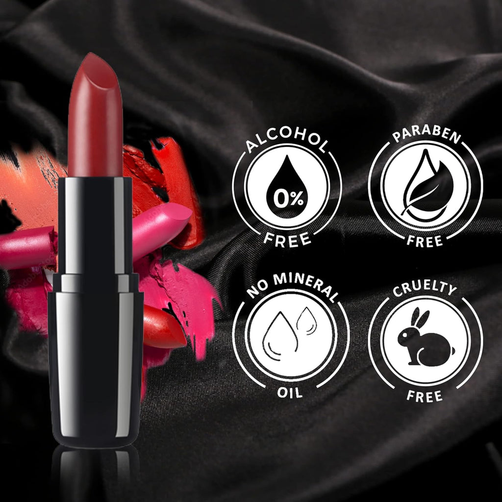FACES CANADA Weightless Creme Finish Lipstick - Imperial Plum (Plum), 4g | Creamy Finish | Smooth Texture | Long Lasting Rich Color | Hydrated Lips | Vitamin E, Jojoba Oil, Shea Butter, Almond Oil