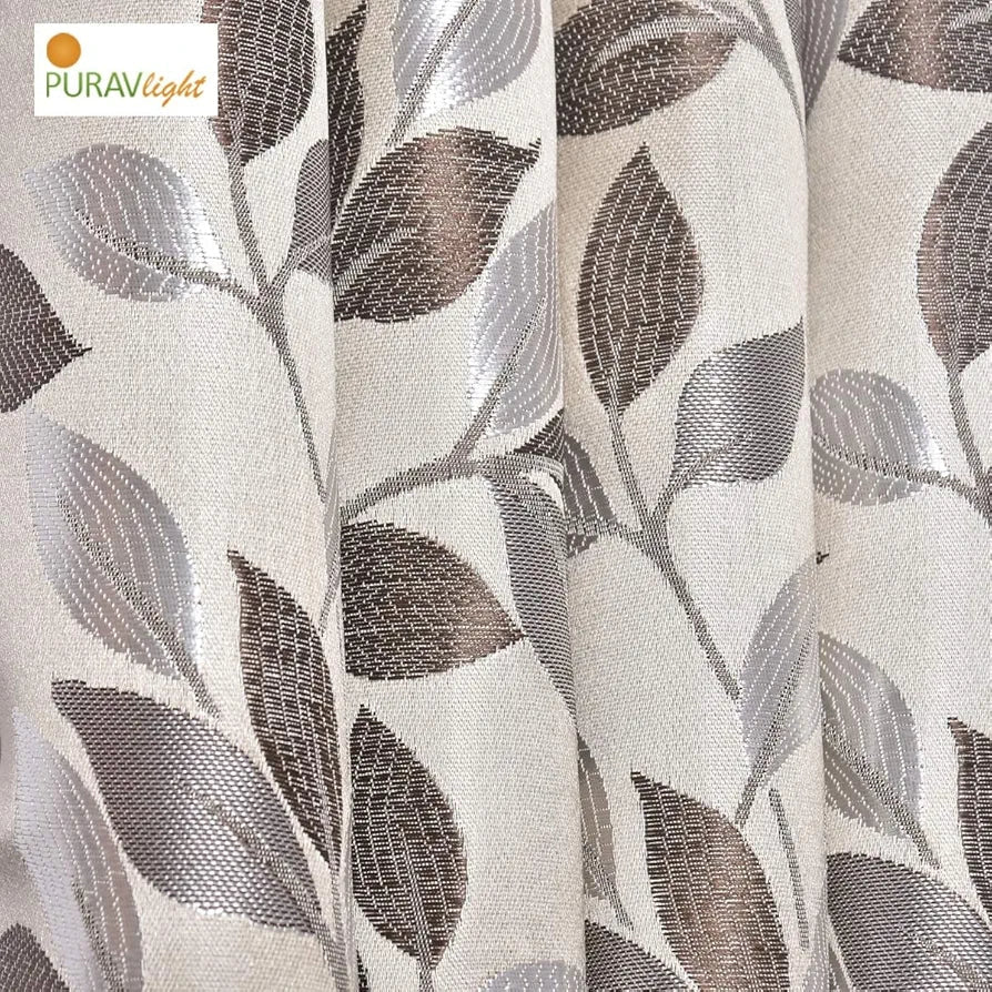 Purav Light Jacquard Door Curtain 7 Feet Long Pack of 2 Piece Room Darkening