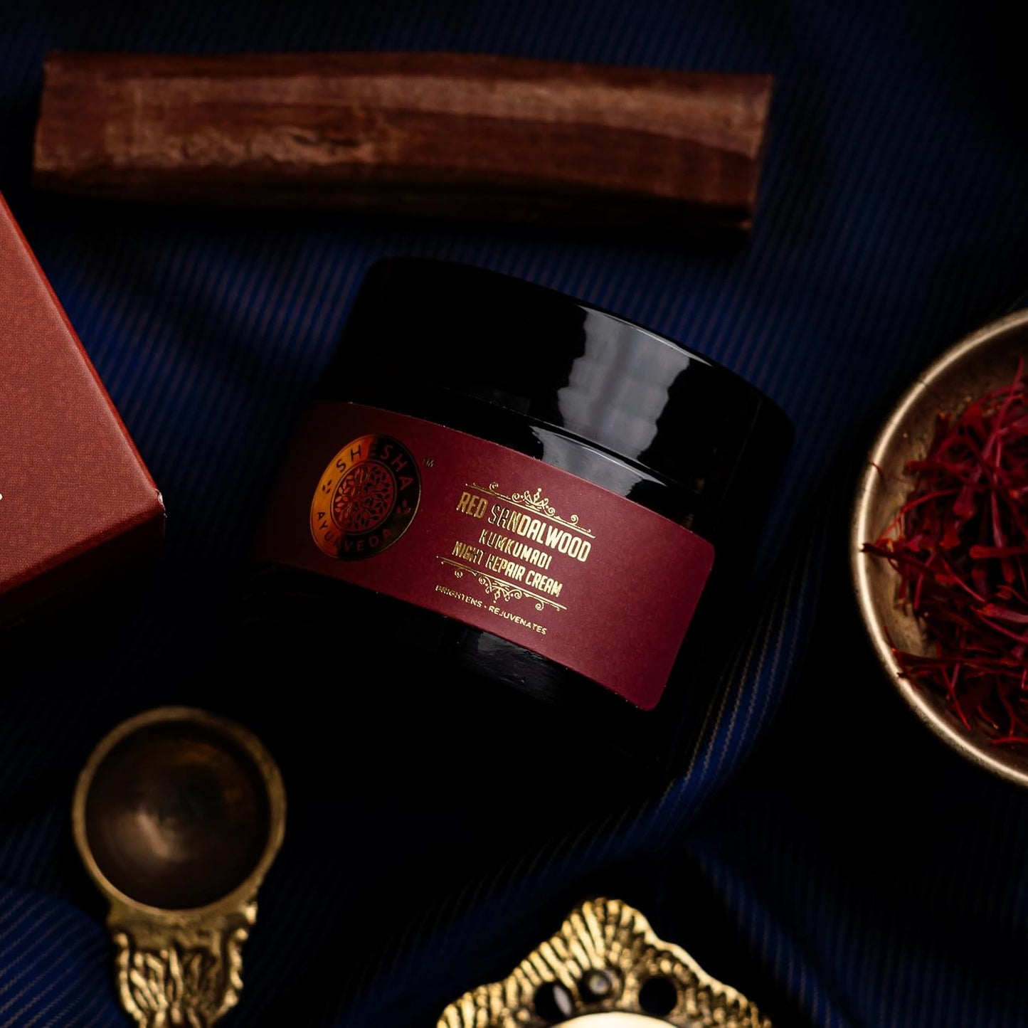 Shesha Naturals Red Sandalwood Kumkumadi & Night Repair Cream - 50 gms