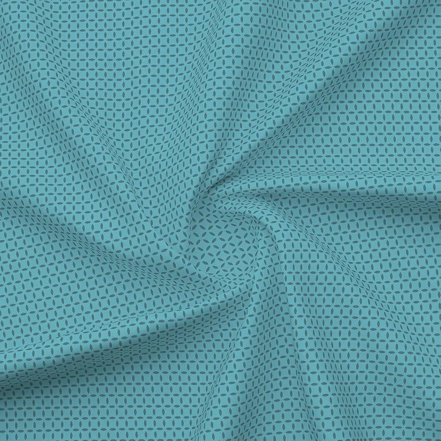 Layers Illuminating Homes Cotton Bedsheet Set for All Seasons Lightweight 144 TC Queen Size Blue Checks