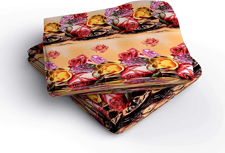 Homefab India 160 TC Polycotton Double Bedsheet with 2 Pillow Covers Floral Mulitcolor8
