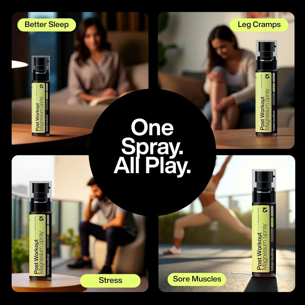 Post Workout Magnesium Spray|Pure Magnesium Chloride|Relieves Muscle Cramps, Reduces Soreness & Enhances Relaxation|For athletes, fitness enthusiasts, or anyone with muscle tension|Plant-Based, Fast-Absorbing & Non-Greasy
