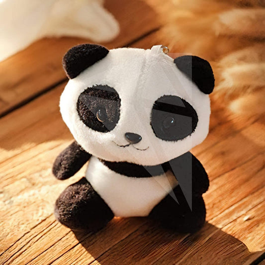 Tickles Sitting Panda Soft Stuffed Plush for Kids Birthday Gift Color Black & White 20 cm