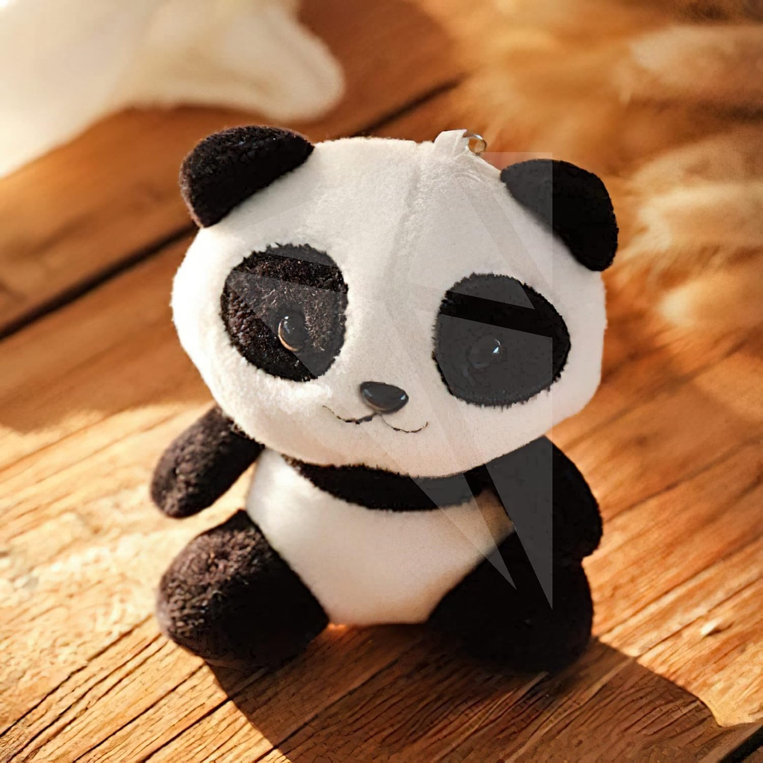 Tickles Sitting Panda Soft Stuffed Plush for Kids Birthday Gift Color Black & White 20 cm