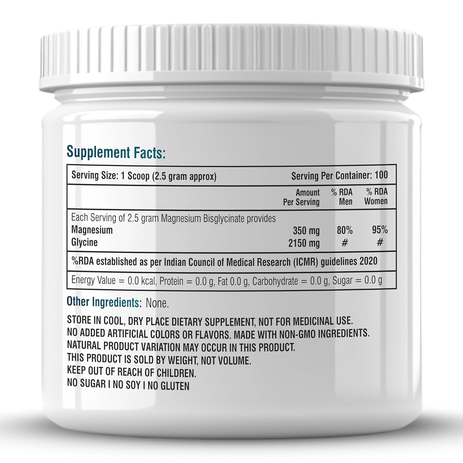 Biotrex Nutraceuticals Magnesium Bisglycinate Powder | Sleep, Cramps, Nerve & Muscle Health | Mood Balance & Energy Production | High Absorption - 250Gram (100 Servings)