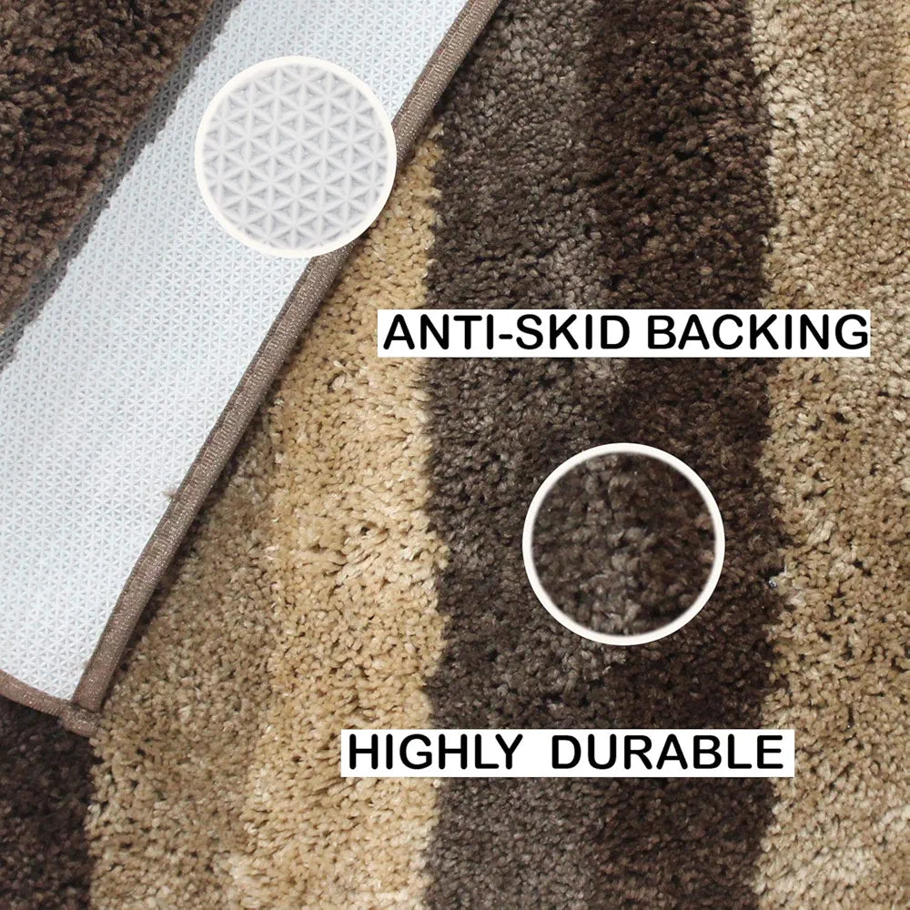 Luxe Home Jericho Doormat 2500 GSM Super Soft Microfiber Anti-Skid Mat Colour Amaber 40x60 cm (Pack of 2)