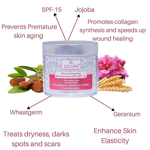 Dutch Iris Nourishing Day Moisturiser with SPF-15 - 100 Gms