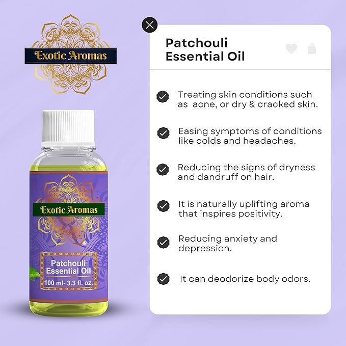 Exotic Aromas Patchouli Essential Oil - 100 ml