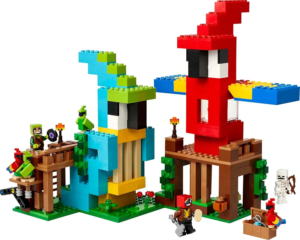 Lego Minecraft The Parrot Houses Buildable Video-Game Set 21282 Building Blocks Toys for 8+ Gift for Boys and Girls