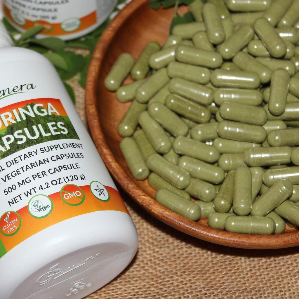 Grenera Organic Moringa Leaf Powder Capsules - 120 gms