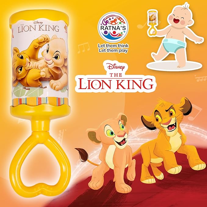 Ratna's Disney Lion King Baby Rattle With Sweet and Melodious Sound for Infants Safe & Non Toxic