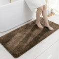 Luxe Home International Microfibre Rectangular Bath Mat Super Soft Anti Skid Newman Mats For Bathroom Colour Coffee